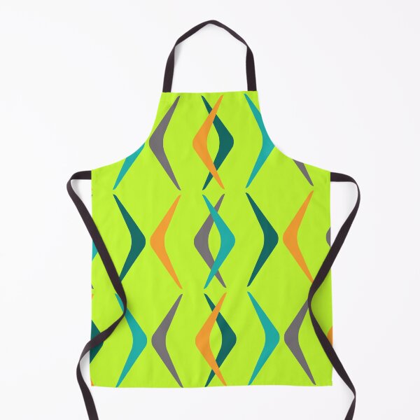 Item preview, Midcentury Boomerangs Multicolored Chartreuse designed and sold by thepixelgarden.