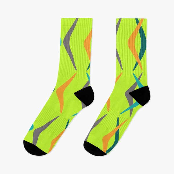 Item preview, Midcentury Boomerangs Multicolored Chartreuse designed and sold by thepixelgarden.