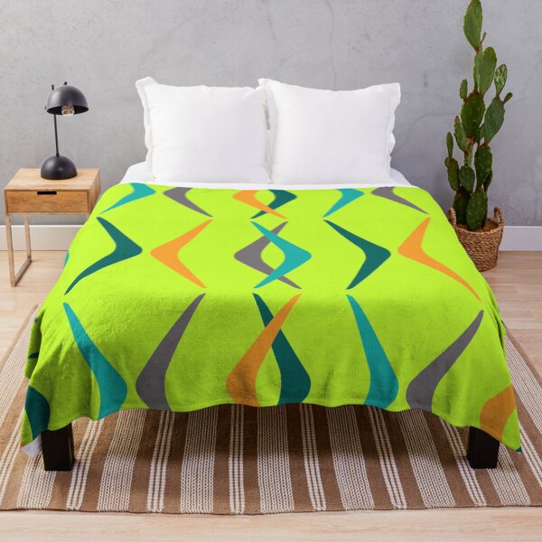 Item preview, Midcentury Boomerangs Multicolored Chartreuse designed and sold by thepixelgarden.