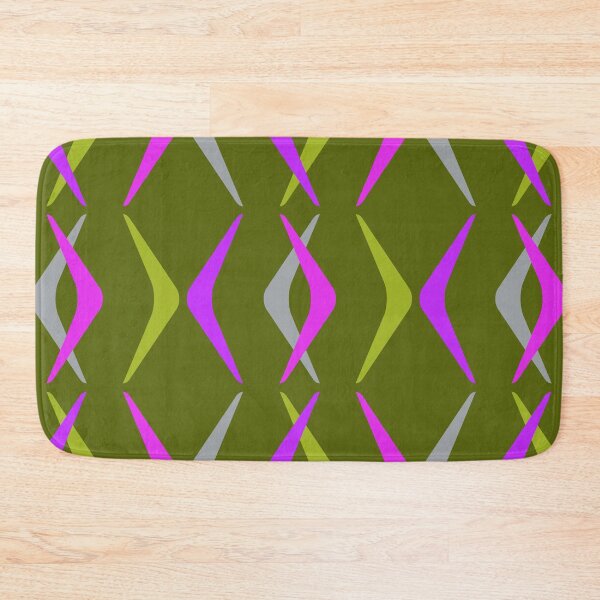 Item preview, Midcentury Boomerangs Multicolored Olive designed and sold by thepixelgarden.
