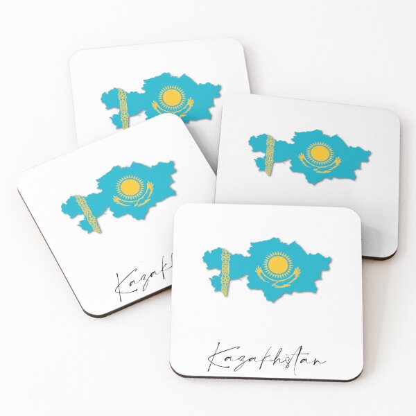 Item preview, Kazakhstan Country Map and Flag Nur Sultan Asia designed and sold by dk-design85.