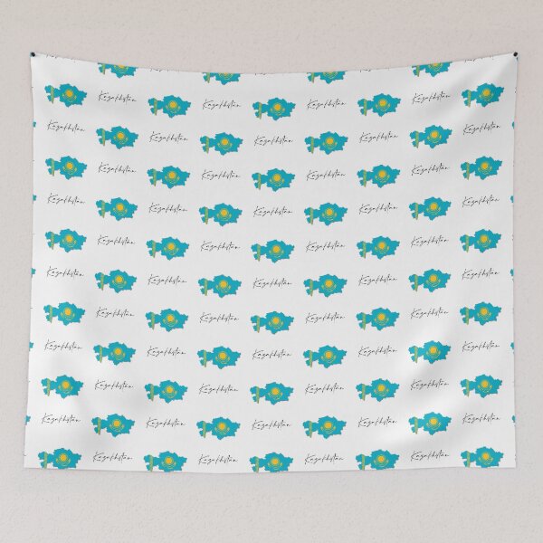 Item preview, Kazakhstan Country Map and Flag Nur Sultan Asia designed and sold by dk-design85.