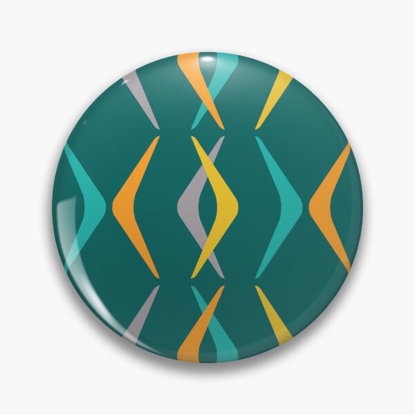 Item preview, Midcentury Boomerangs Multicolored Teal designed and sold by thepixelgarden.
