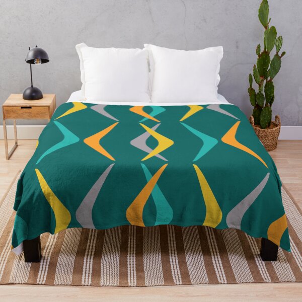 Item preview, Midcentury Boomerangs Multicolored Teal designed and sold by thepixelgarden.