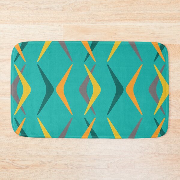 Item preview, Midcentury Boomerangs Multicolored Turquoise designed and sold by thepixelgarden.