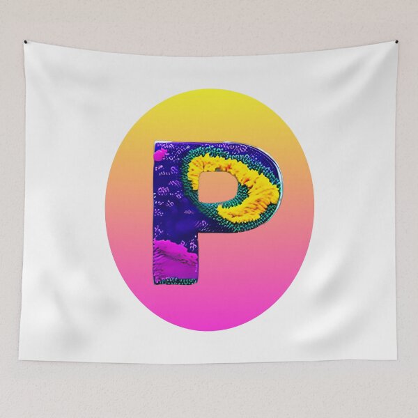 Item preview, letter P, monogram. typography collage. ABC art. gift 2024 designed and sold by Minibubb.