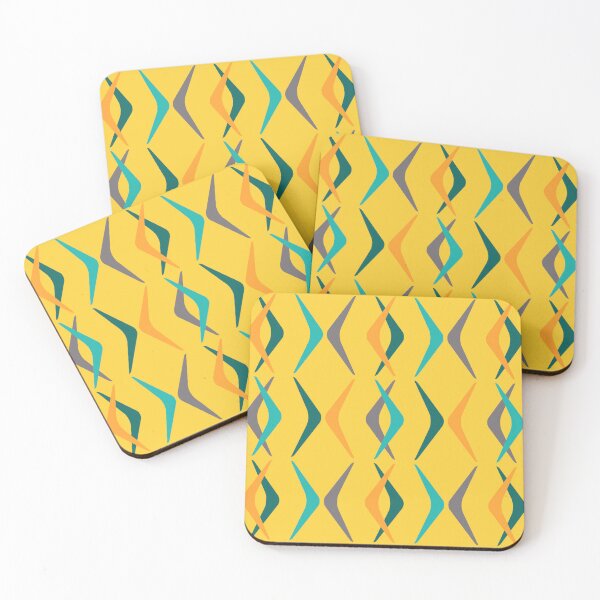 Item preview, Midcentury Boomerangs Multicolored Yellow designed and sold by thepixelgarden.