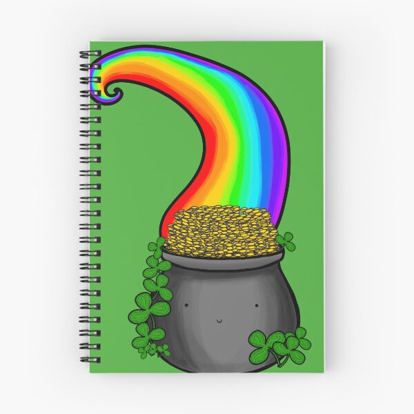 Item preview, Happy Pot of Gold (With Rainbow) designed and sold by UnhamperedArt.