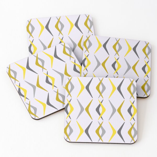 Item preview, Midcentury Boomerangs Yellow designed and sold by thepixelgarden.