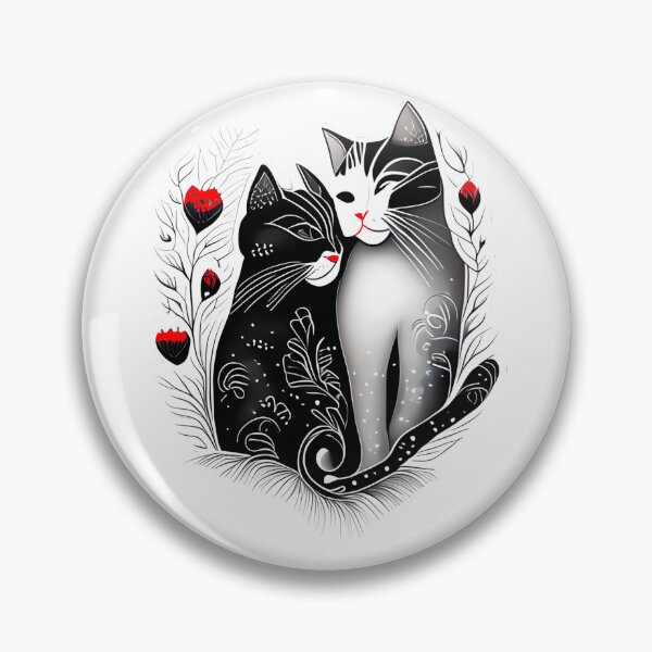 Item preview, Illustration of two cats in love designed and sold by Mahilis.