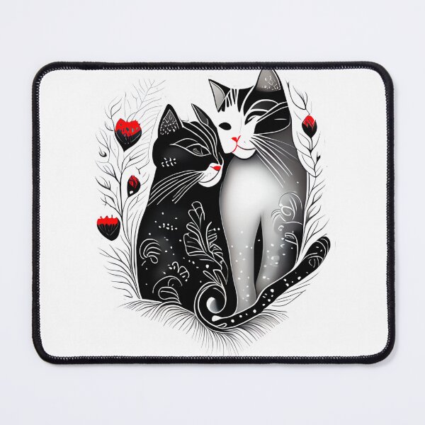 Item preview, Illustration of two cats in love designed and sold by Mahilis.