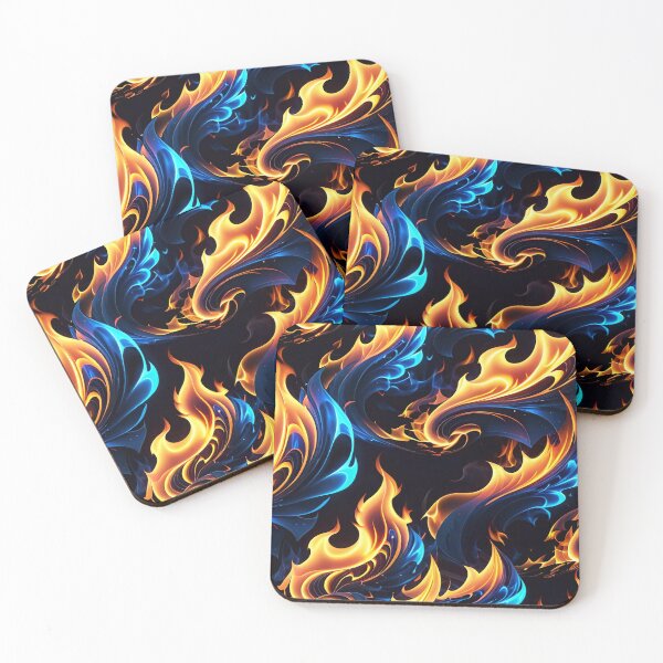 Item preview, Abstract Blue Fire Pattern designed and sold by TheArtOfPat.