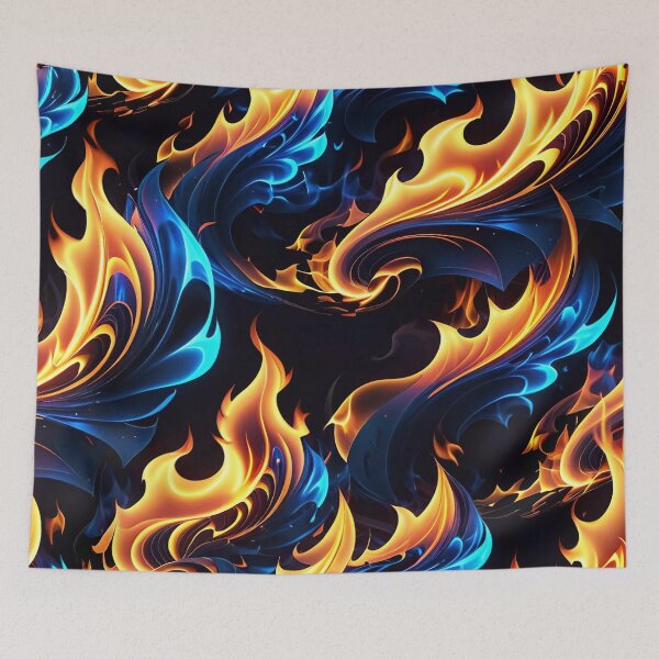 Item preview, Abstract Blue Fire Pattern designed and sold by TheArtOfPat.