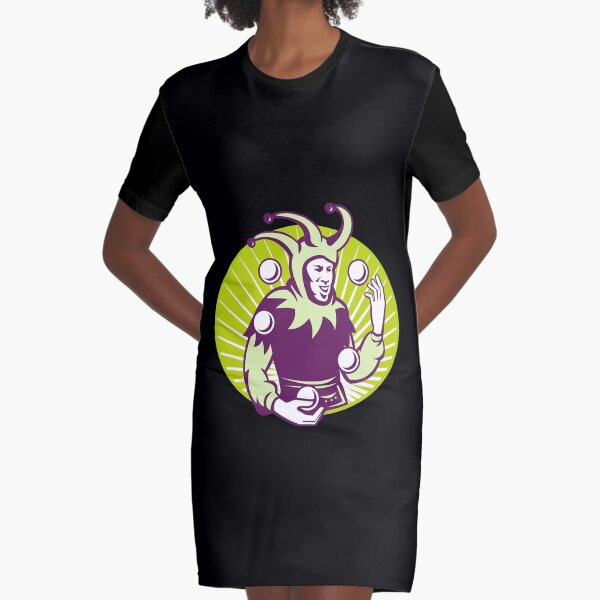 Juggler Graphic T-Shirt Dress