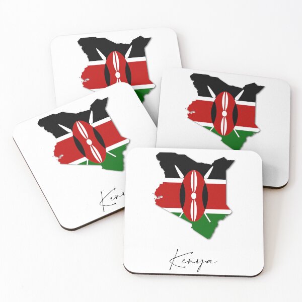 Item preview, Kenya Country Map and Flag Nairobi Africa designed and sold by dk-design85.