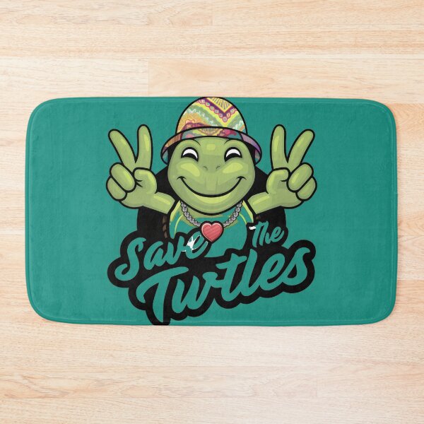 Item preview, Hippie Turtle: Peace, Love, and Ocean Protection "Save the Turtles" designed and sold by MillennialVibe.