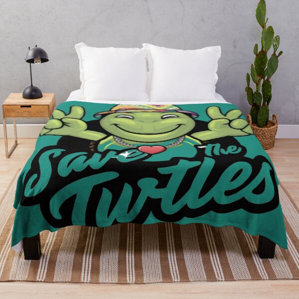 Item preview, Hippie Turtle: Peace, Love, and Ocean Protection "Save the Turtles" designed and sold by MillennialVibe.