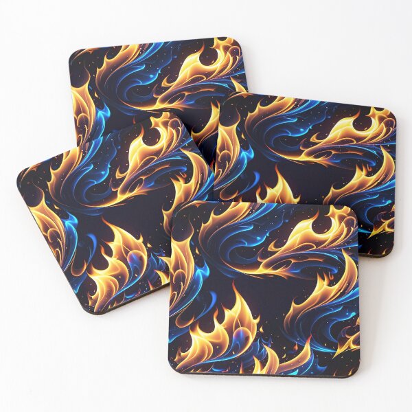 Item preview, Abstract Blue Fire Pattern designed and sold by TheArtOfPat.
