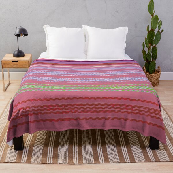 Item preview, Pink poncho fabric magenta textile mexican folk art designed and sold by T-Mex.