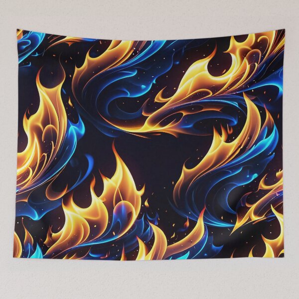 Item preview, Abstract Blue Fire Pattern designed and sold by TheArtOfPat.