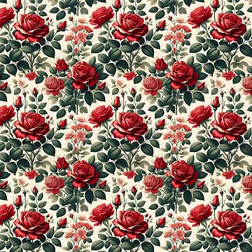 Artwork thumbnail, Red Rose Pattern by Rtim1230