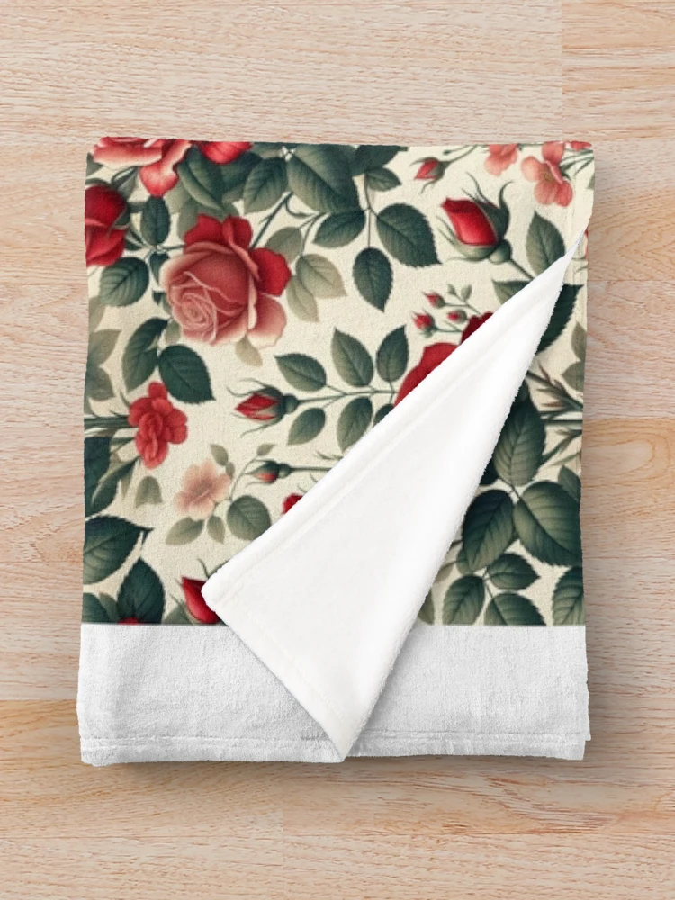 Thumbnail 3 of 6, Throw Blanket, Red Rose Pattern designed and sold by Rtim1230.