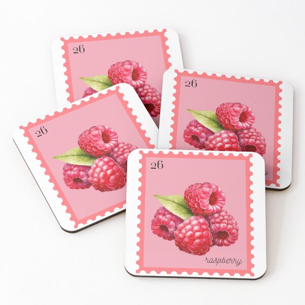 Item preview, Raspberry Watercolor Postage Stamp  designed and sold by CraftCartelArt.