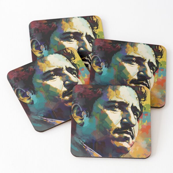 Item preview, Pablo Escobar Colorful Portrait of Man designed and sold by DeMuurdecoratie.