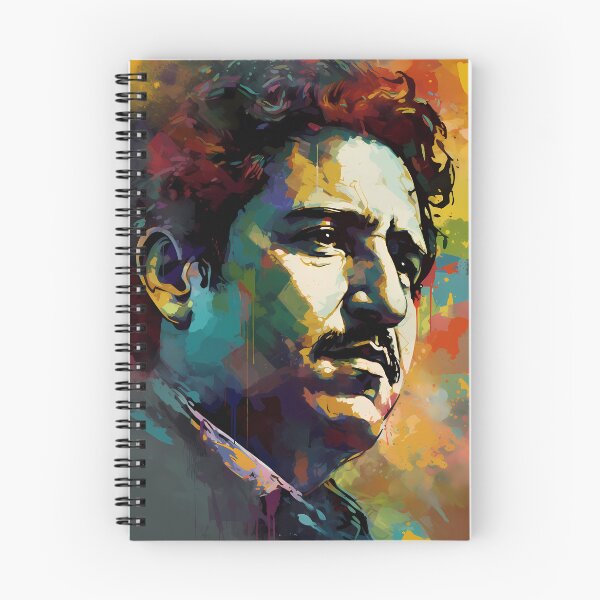 Item preview, Pablo Escobar Colorful Portrait of Man designed and sold by DeMuurdecoratie.