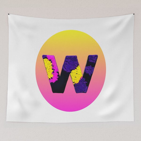 Item preview, letter W, monogram. typography collage. ABC art. gift 2024 designed and sold by Minibubb.