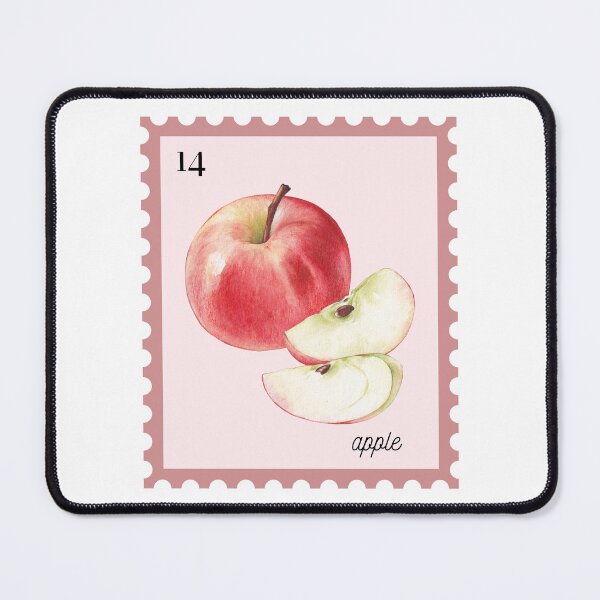 Item preview, Apple Watercolor Postage Stamp designed and sold by CraftCartelArt.
