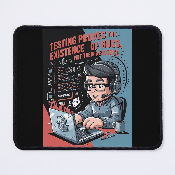 Item preview, Testing proves the existence of bugs not their absence designed and sold by softwaretesting.