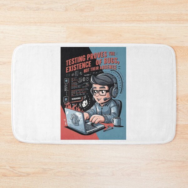 Item preview, Testing proves the existence of bugs not their absence designed and sold by softwaretesting.