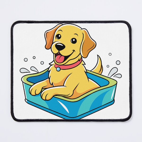 Item preview, Joyful Labrador Retriever Splashing in Pool Art designed and sold by iwcus.