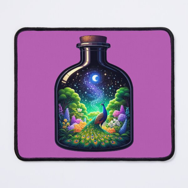 Item preview, Peacock in a Botanical Garden at Night designed and sold by stickyfoot.