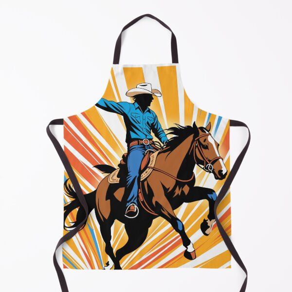Item preview, Wild Ride: Abstract Pop Art Cowboy on Bucking Bronco designed and sold by ZipperDragon88.
