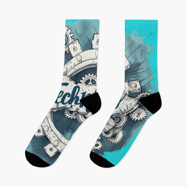 Item preview, Digital Fusion: Interwoven Technological Gears designed and sold by Ace Apparel  Attire.