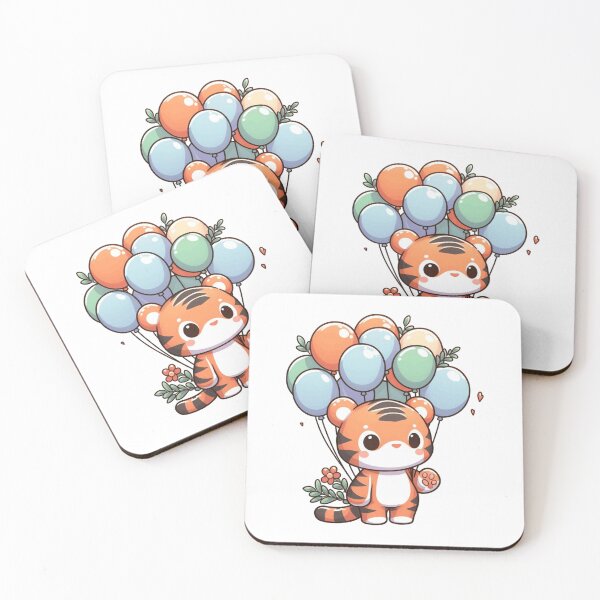 Item preview, Tiger With Balloons designed and sold by LemuellTrends.