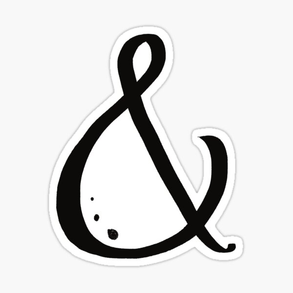 Black Ampersand Sticker