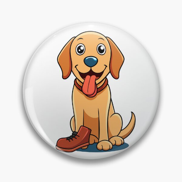 Item preview, Mischievous Labrador Retriever with Chewed Shoe designed and sold by iwcus.