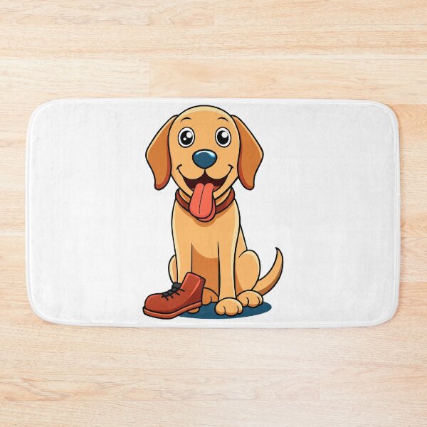 Item preview, Mischievous Labrador Retriever with Chewed Shoe designed and sold by iwcus.