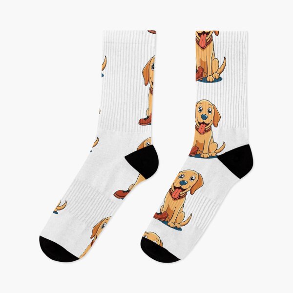Item preview, Mischievous Labrador Retriever with Chewed Shoe designed and sold by iwcus.