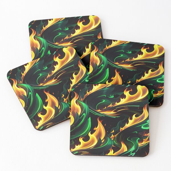 Item preview, Abstract Green Fire Pattern designed and sold by TheArtOfPat.