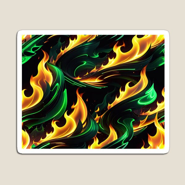 Item preview, Abstract Green Fire Pattern designed and sold by TheArtOfPat.