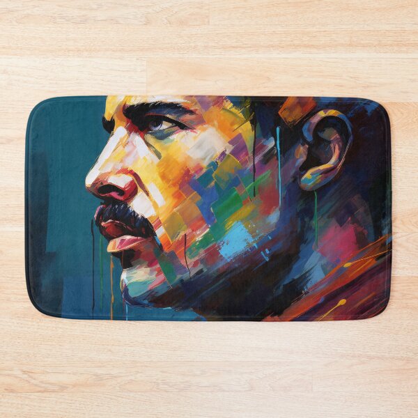 Item preview, Freddie Mercury Vibrant Abstract Portrait designed and sold by DeMuurdecoratie.