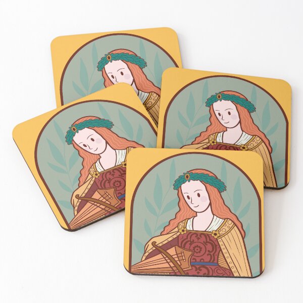 Item preview, Cute Medieval Girl Musician illustration designed and sold by MariOyama.