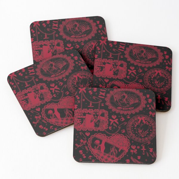 Item preview, Black and red Nana manga j fashion egl pattern print designed and sold by IlanaHopeArt.