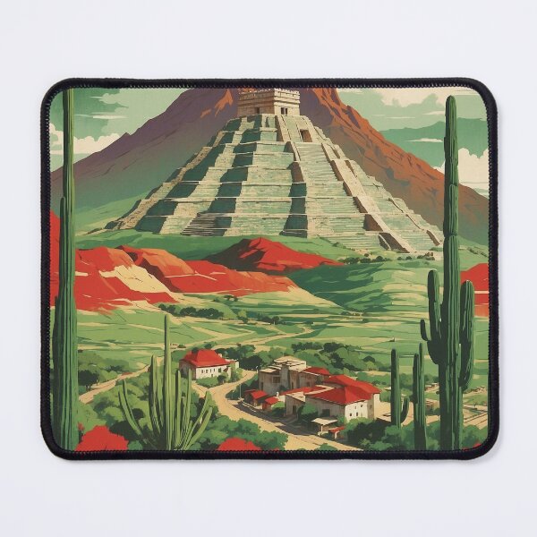 Item preview, Tepotzotlan Estado de México Magic Town Vintage Travel Tourism Poster designed and sold by TravelersGems.