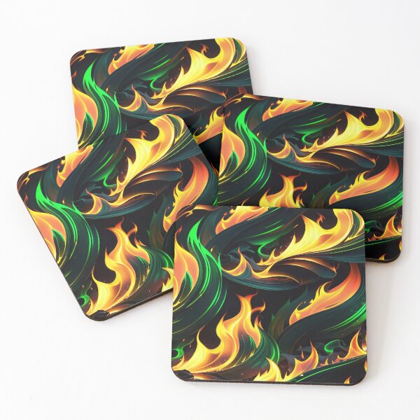 Item preview, Abstract Green Fire Pattern designed and sold by TheArtOfPat.