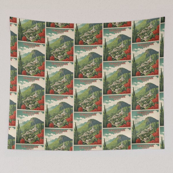 Item preview, Tepoztlán Morelos Magic Town Vintage Travel Tourism Poster  designed and sold by TravelersGems.